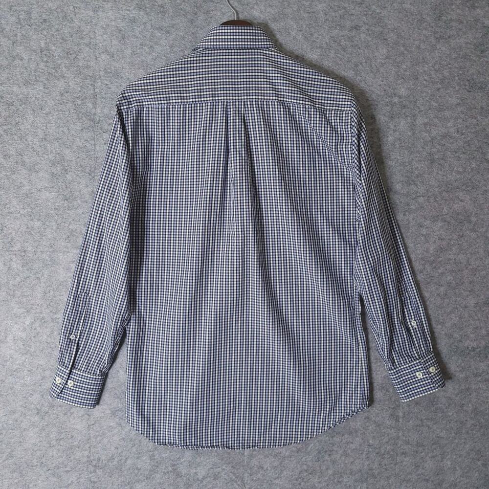 Peter Millar Check Dress Shirt Medium Blue Purple Preppy Business Casual - Picture 4 of 11